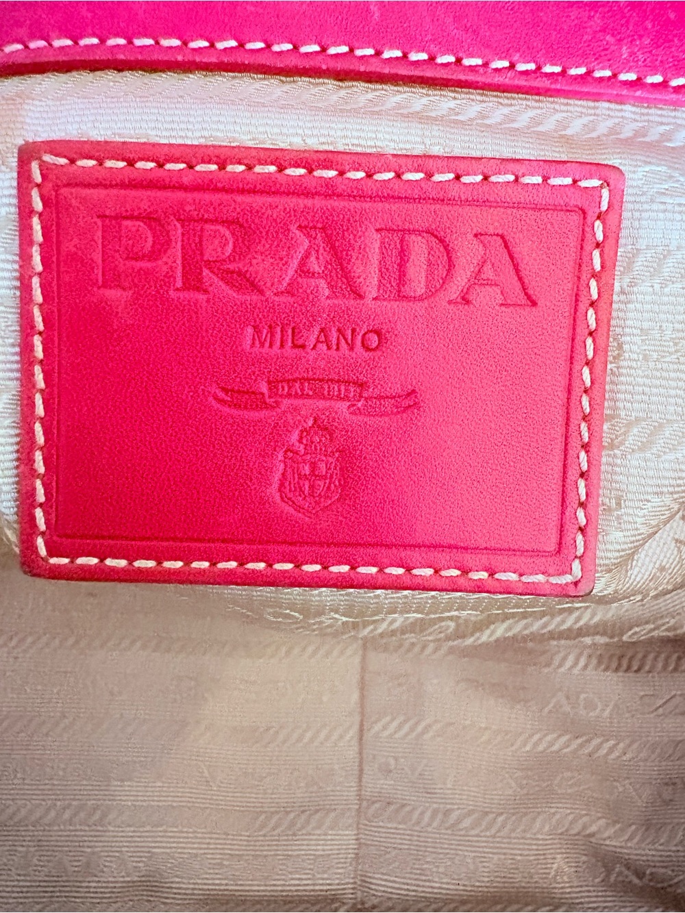 Prada Vintage Bowler Bag Jacquard and Leather Y2K - Picture 12 of 15